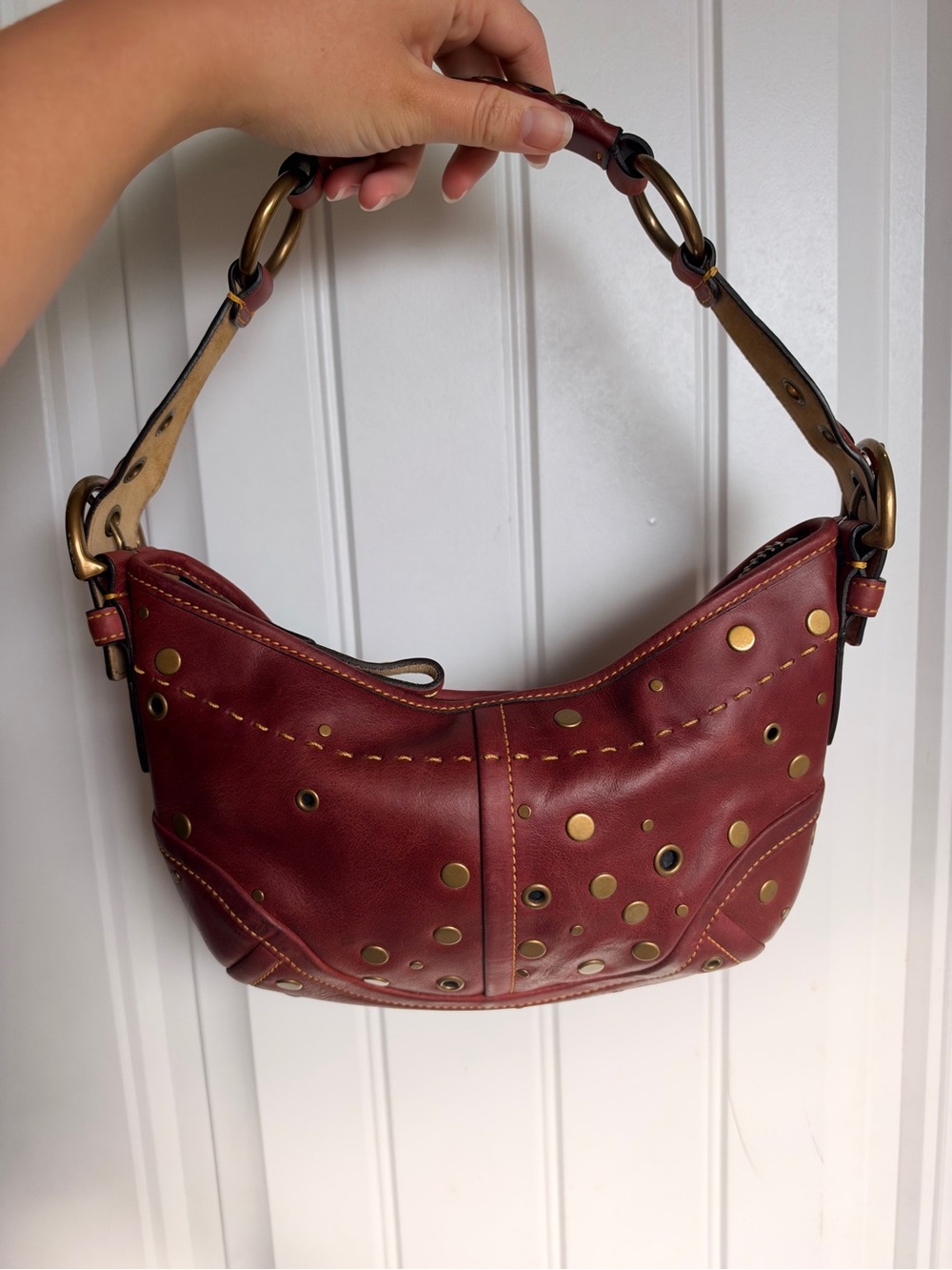 Coach Whipstitch Studded Soho Hobo
